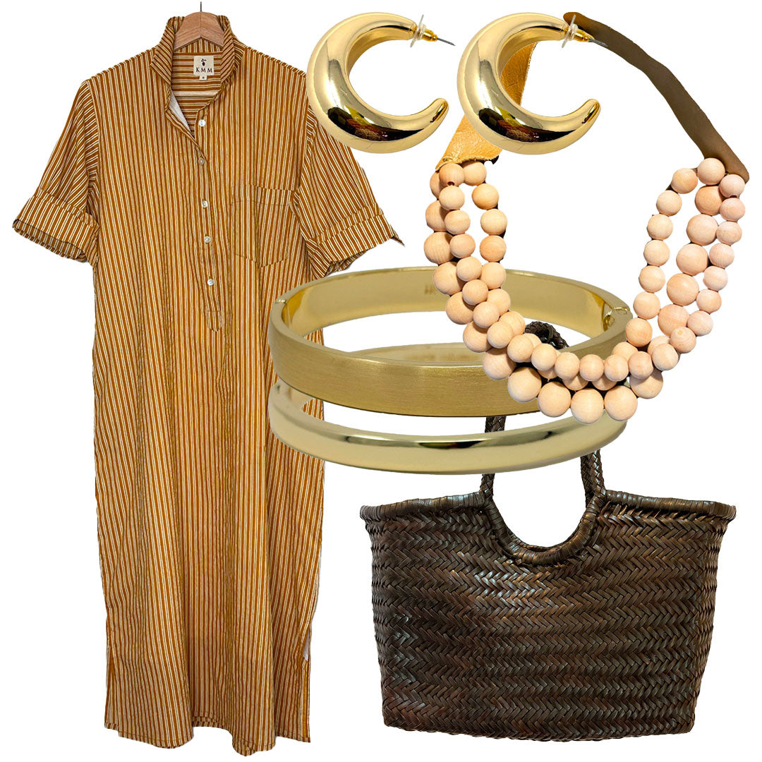 Lucia Gold Stripe