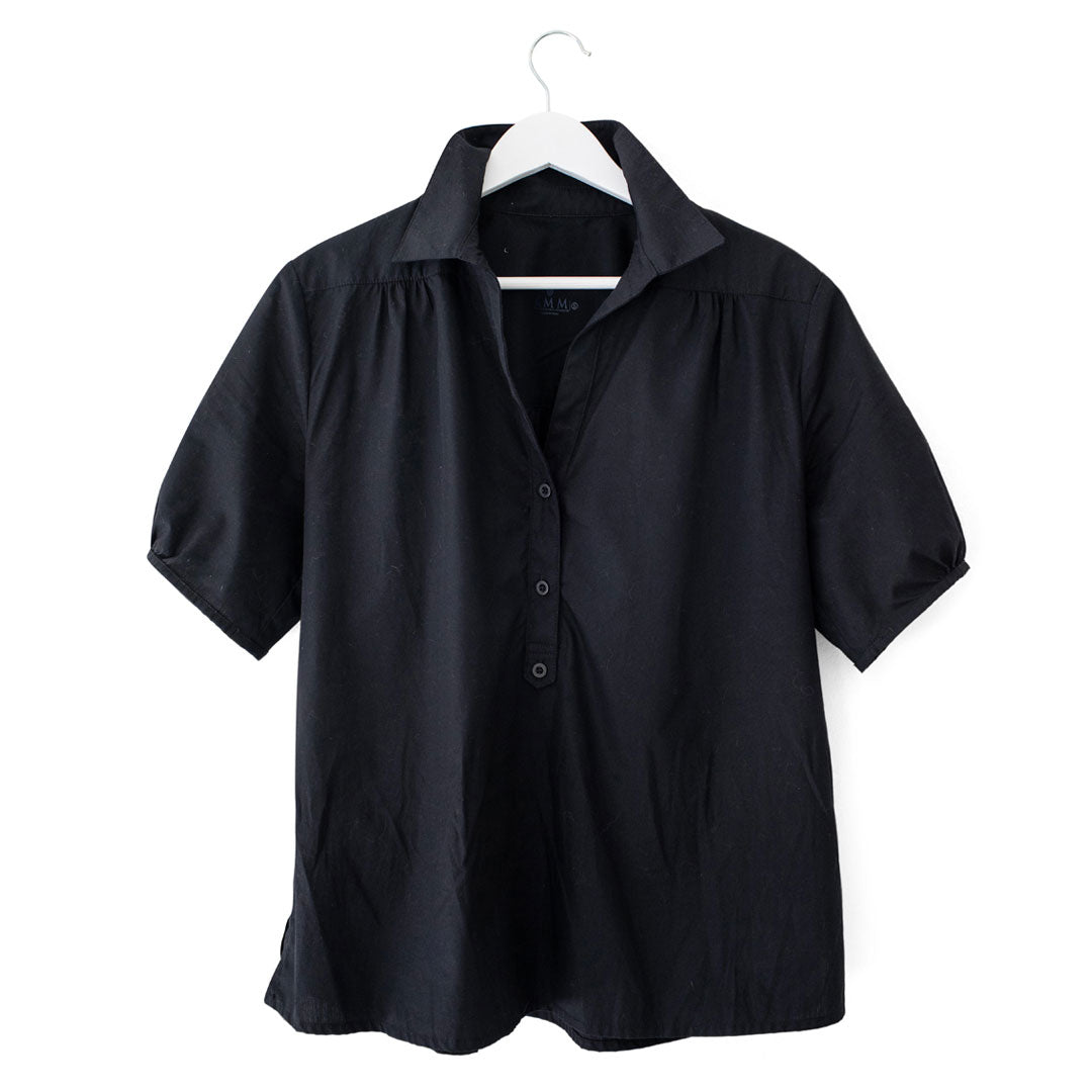 Kathya Popover Top - Black