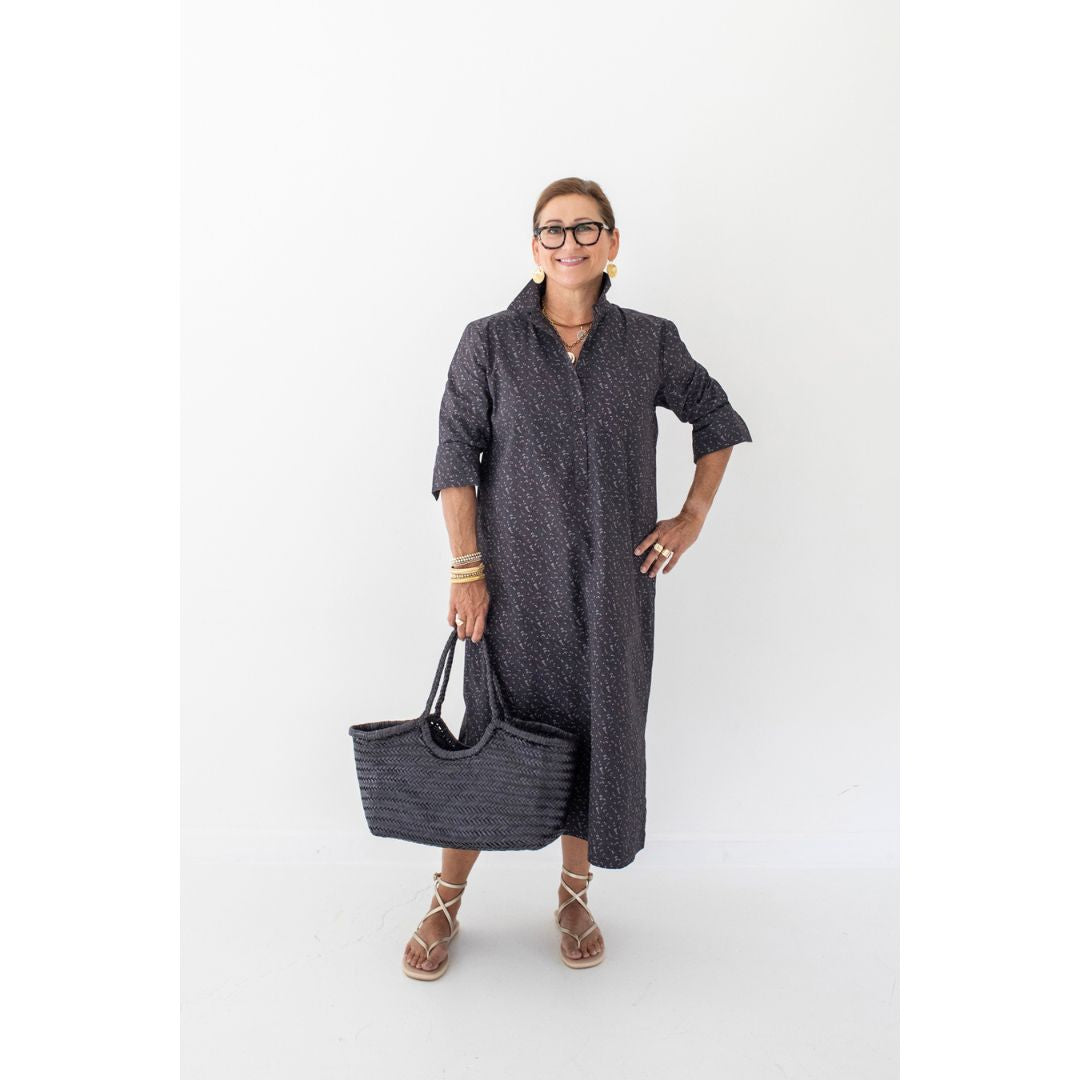 Lucia Dress - Grey Abstract