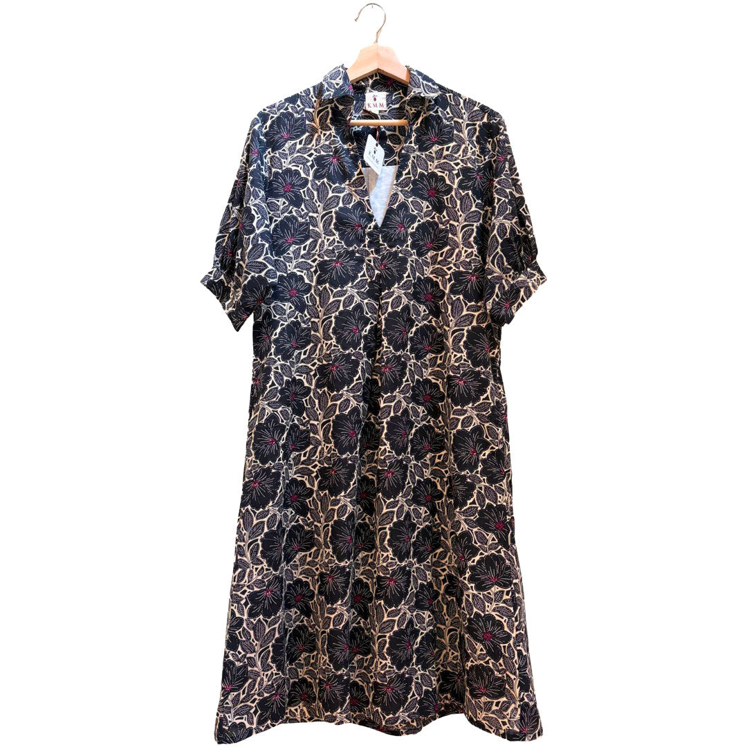 Portugal Dress - Navy Floral