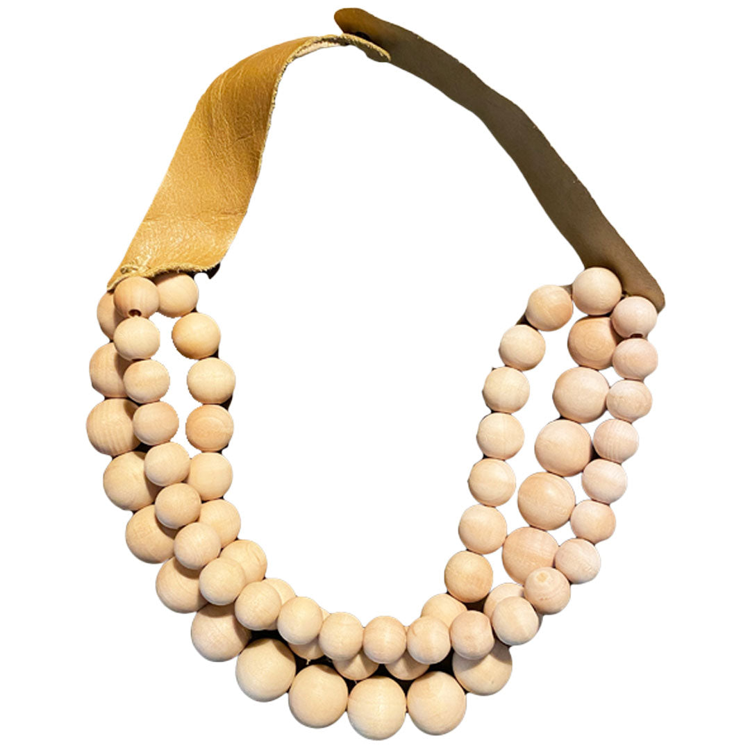 Short Beaded Necklace - Natural
