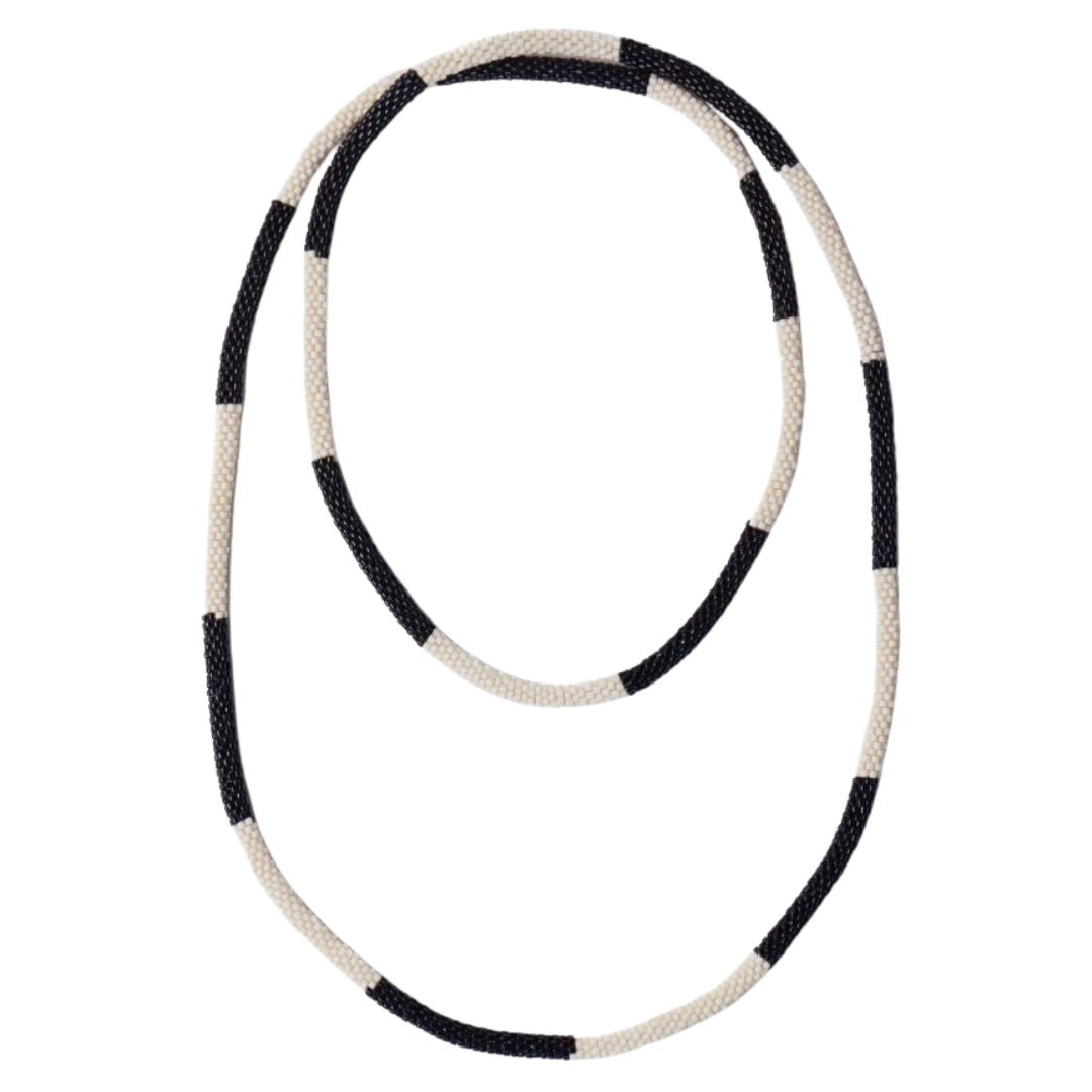 Allie Necklace - Black and White