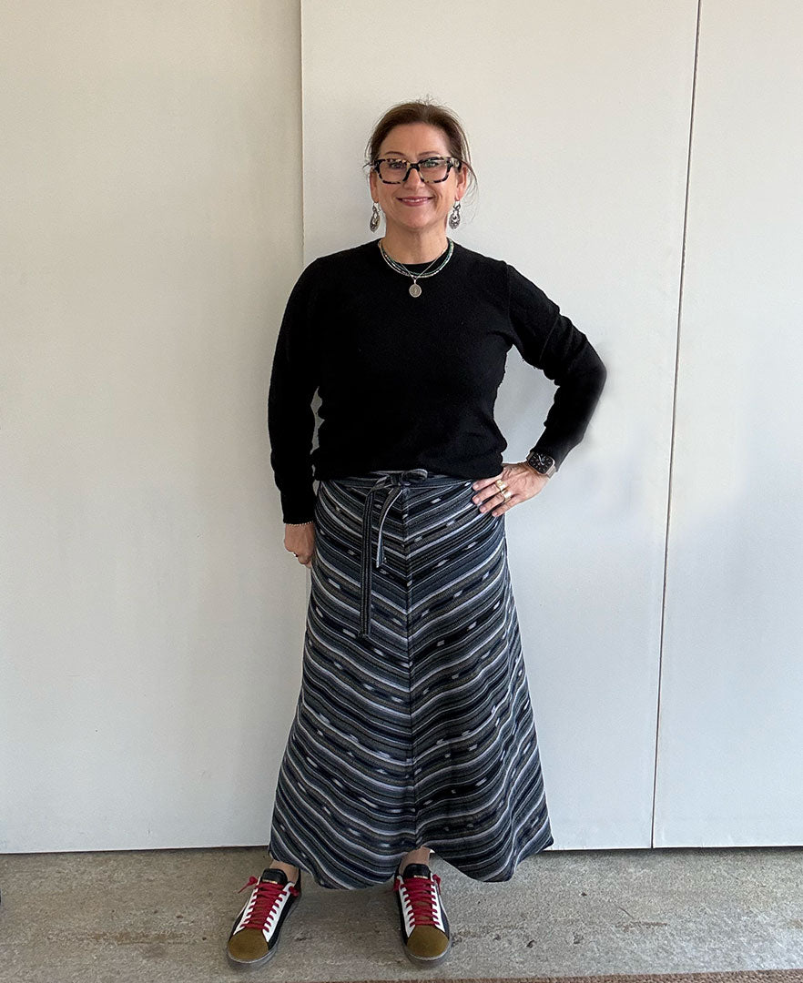 Antigua Skirt - Blue/Grey/Black