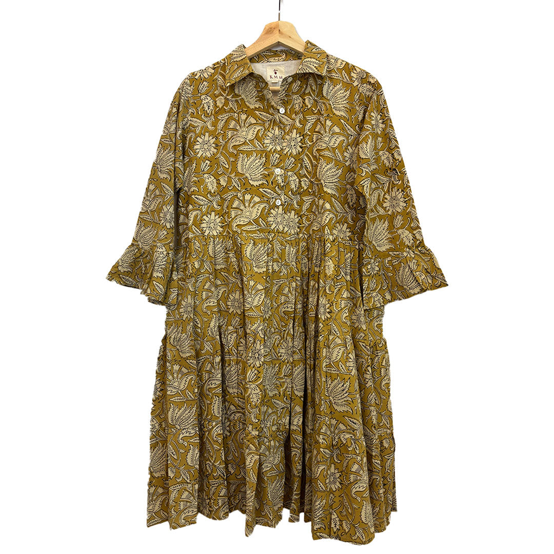 Charlotte Dress - Tan Floral