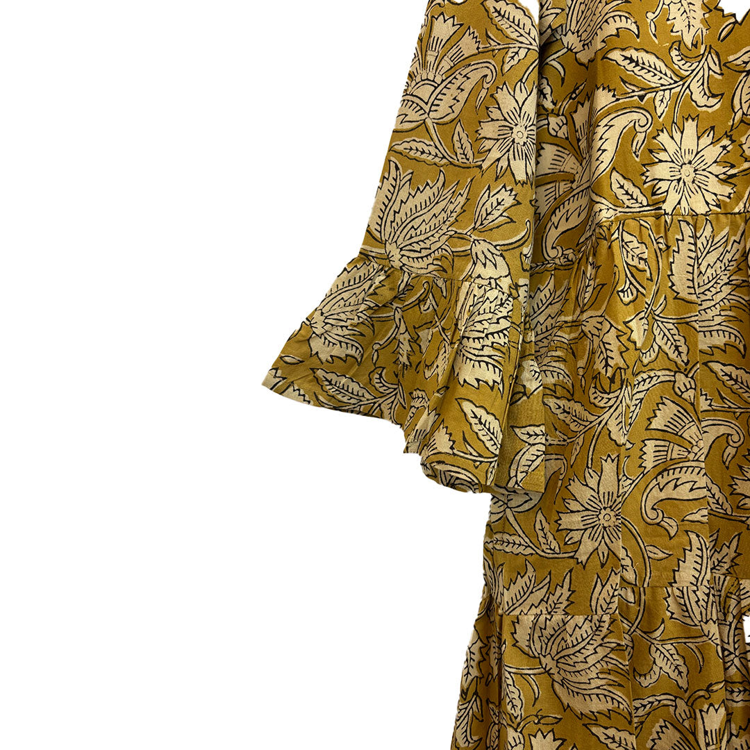 Charlotte Dress - Tan Floral