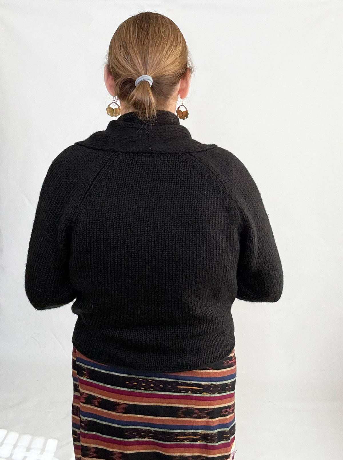 Cocoon Wrap Cardigan - Black