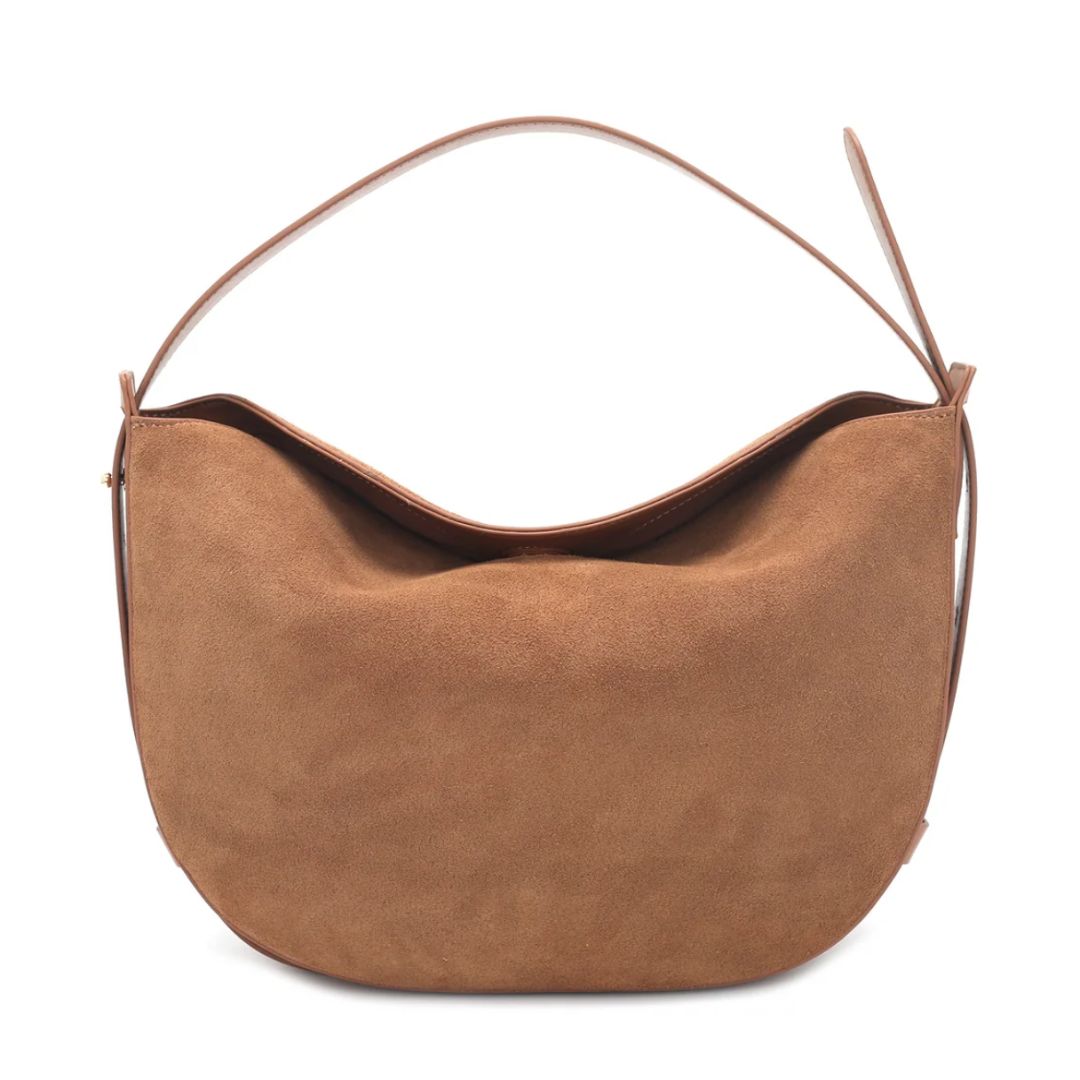 Emilia Suede Hobo Bag-Tan