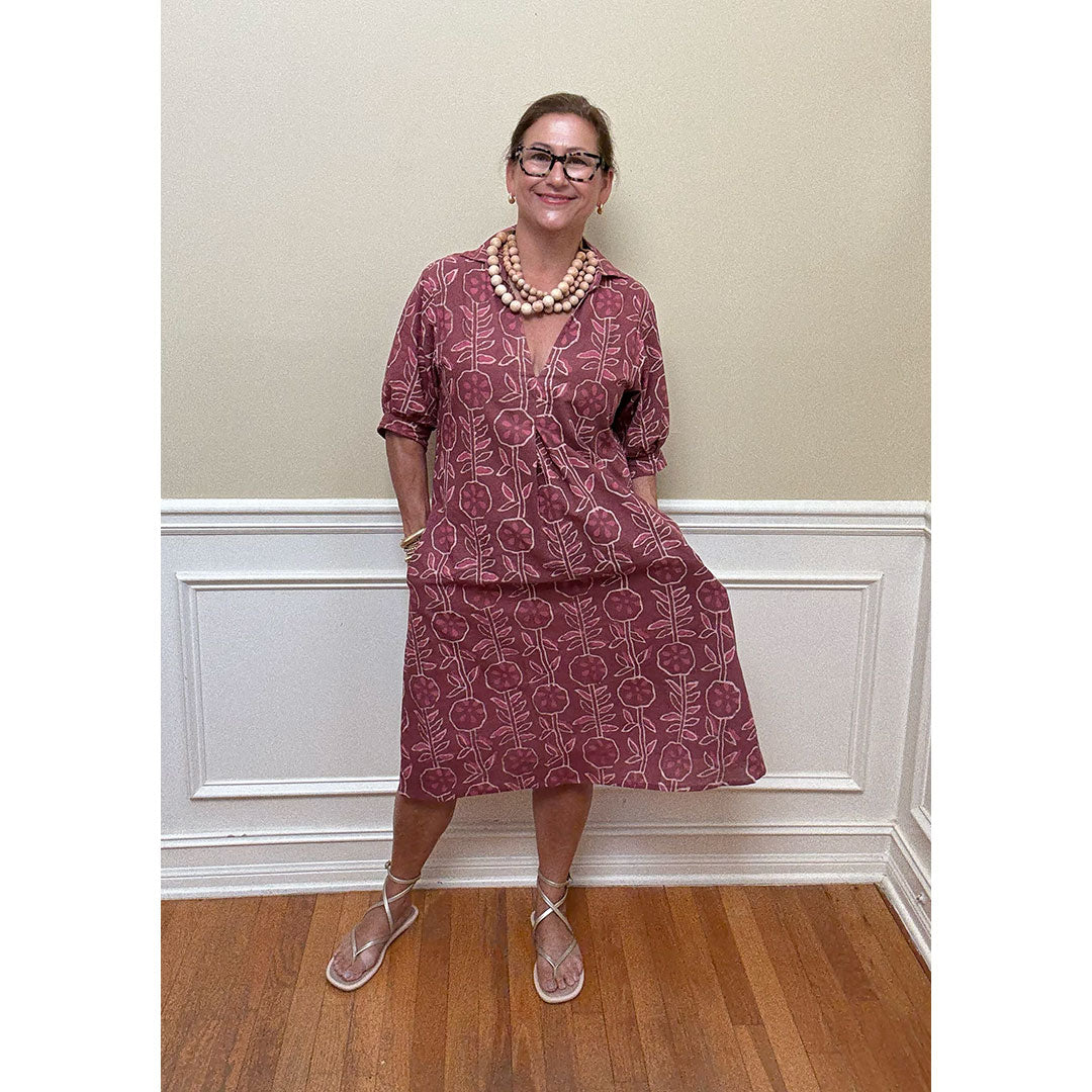 Portugal Dress - Fuchsia Floral
