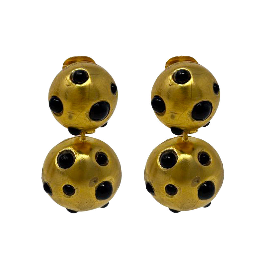 Button Drop Earrings