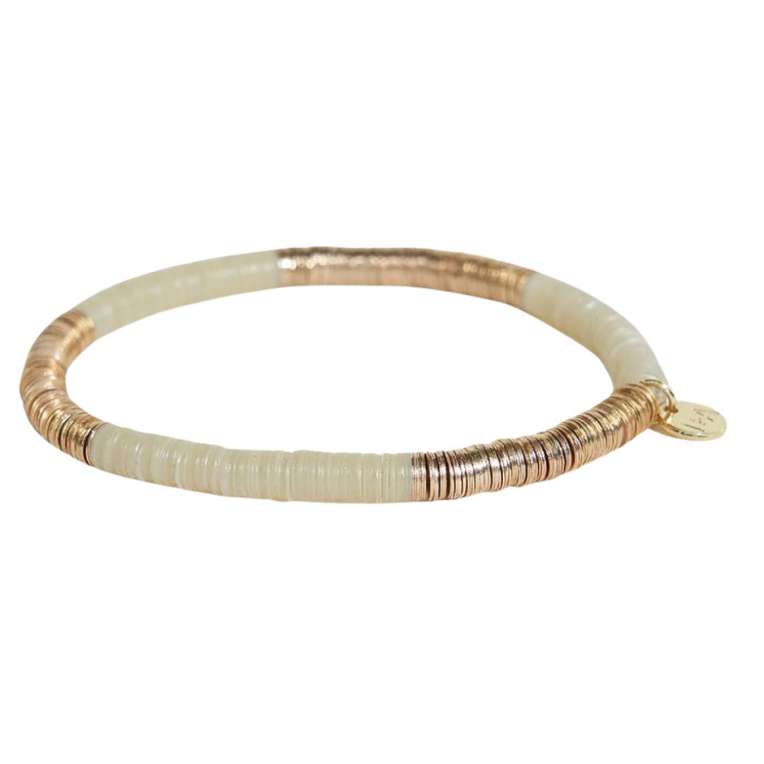 Grace Bracelet - Cream and Gold