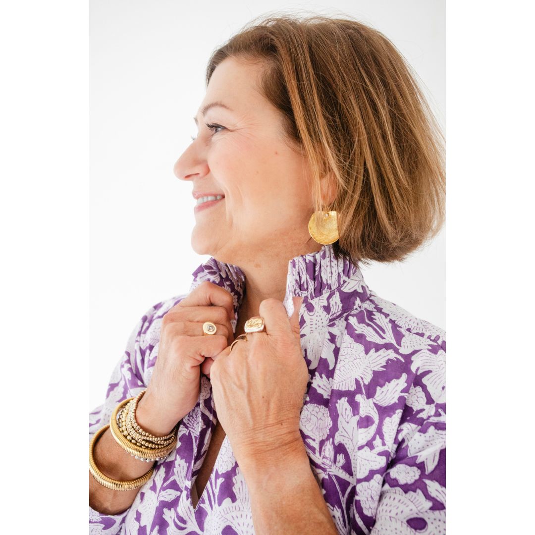 Ruffle Collar Top - Hyacinth