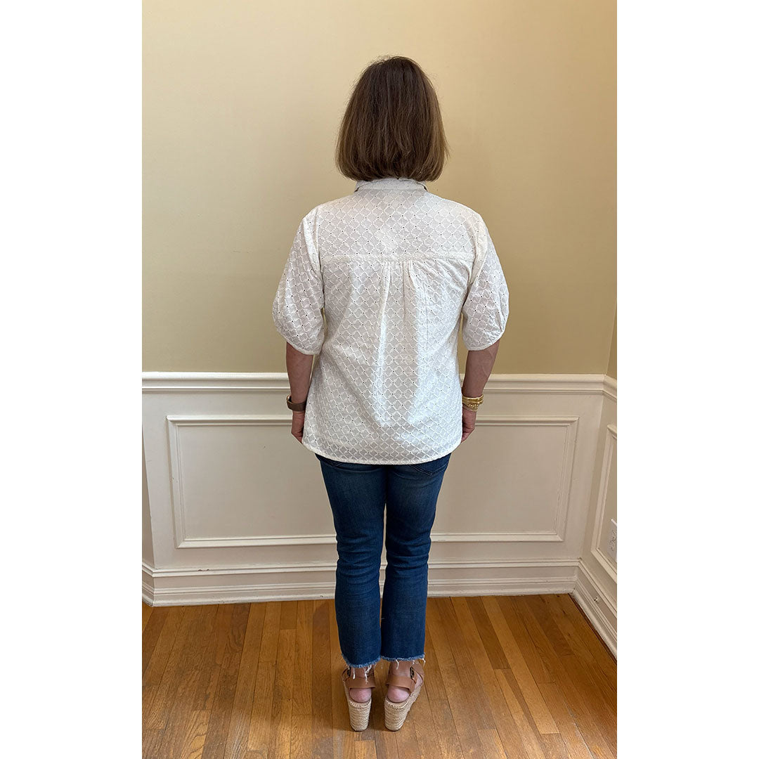 Kathya Eyelet Top