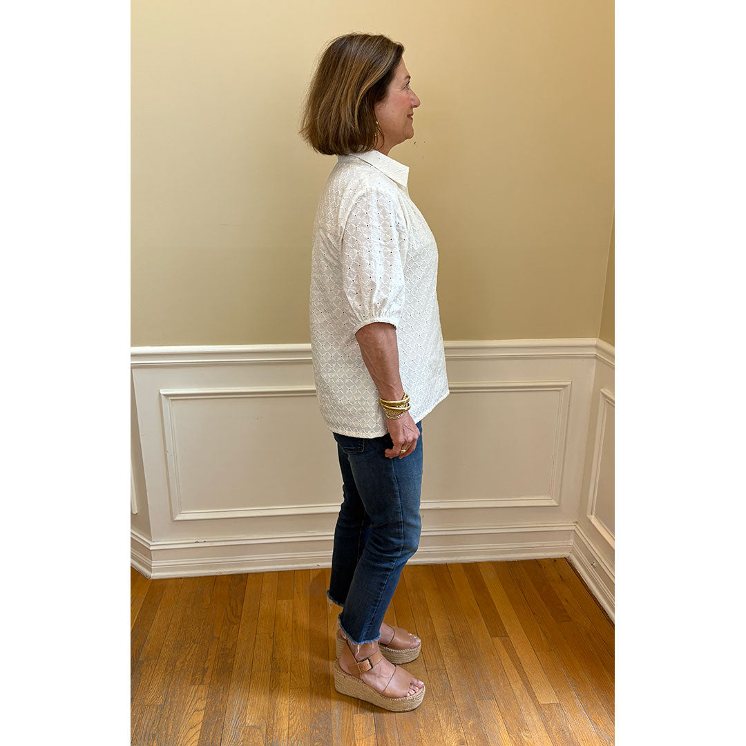 Kathya Eyelet Top