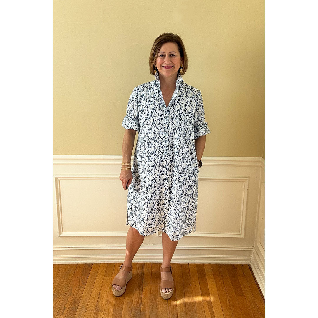 Lucia Short Dress - Raindrops