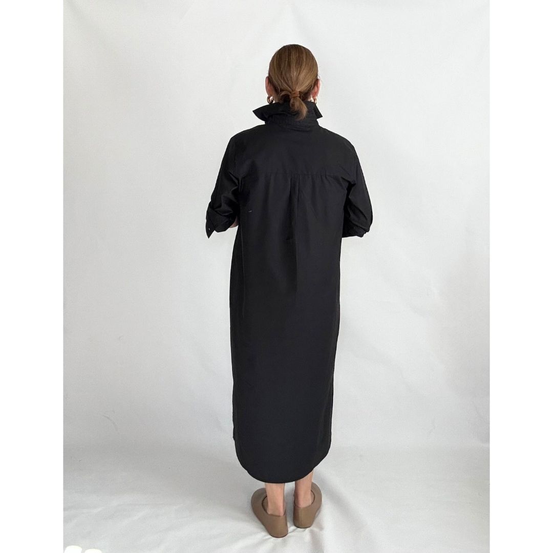 Lucia Shirt Dress - Black