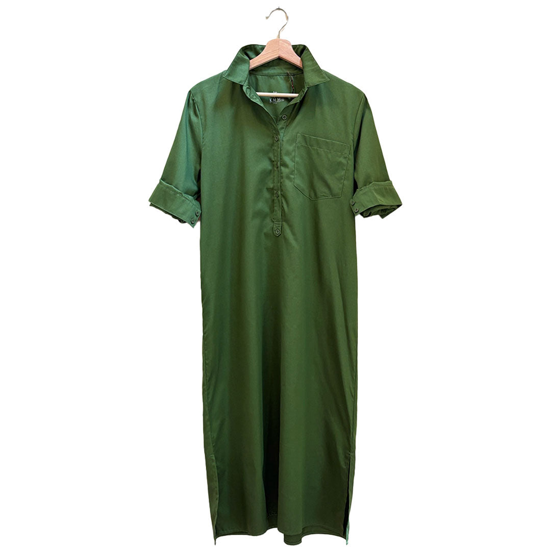 Lucia Shirt Dress - Green