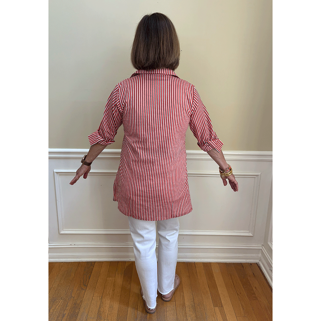 Lucia Top - Orange Stripe
