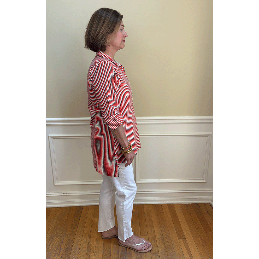 Lucia Top - Orange Stripe
