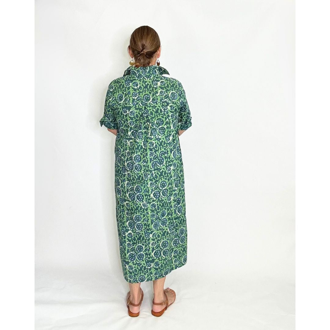 Lucia Shirt Dress - Blue/Green Floral