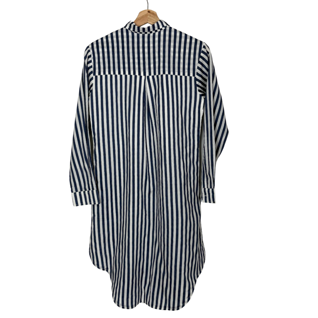 Lucia Short Dress - Blue and White Stripe