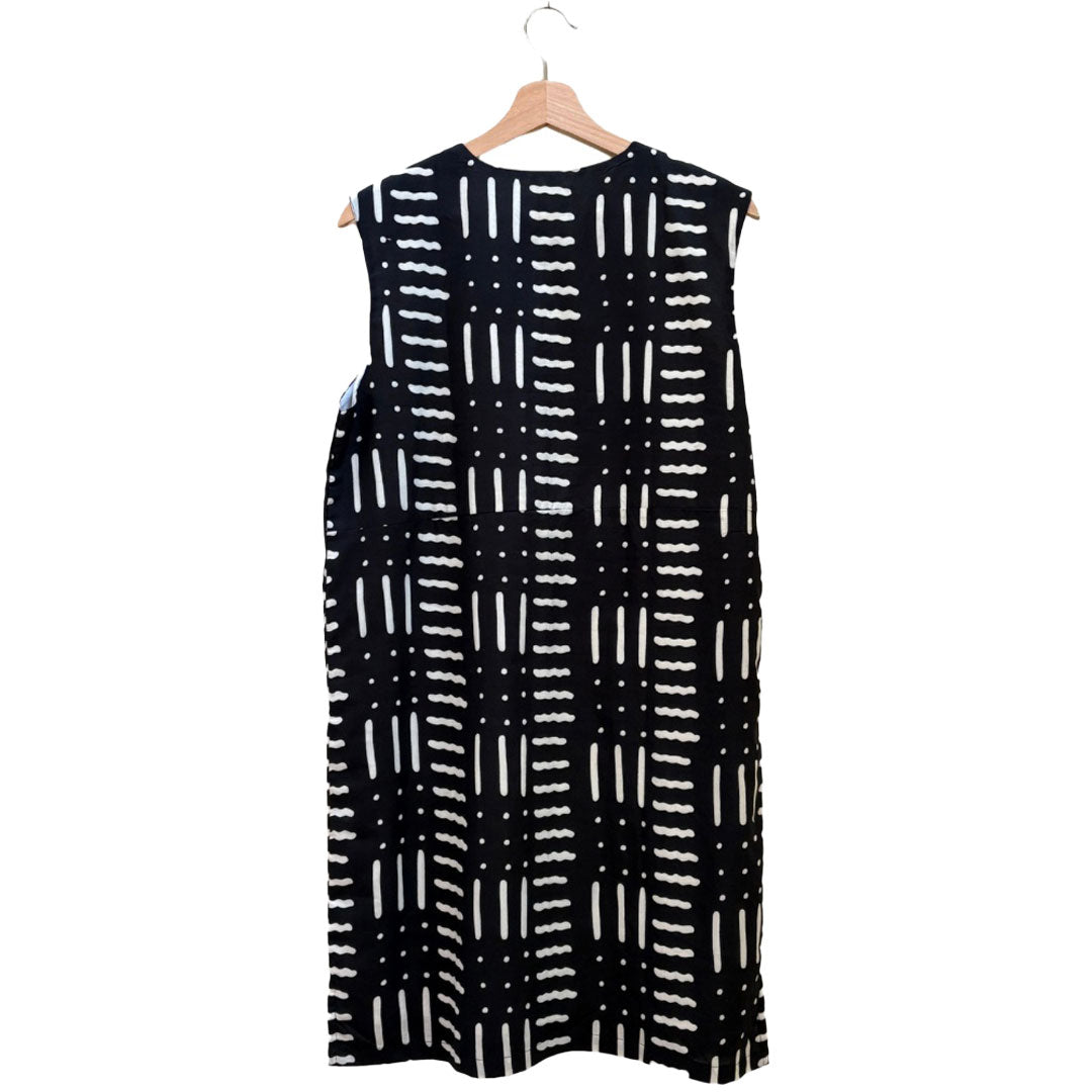 Mali Dress - Cream on Black