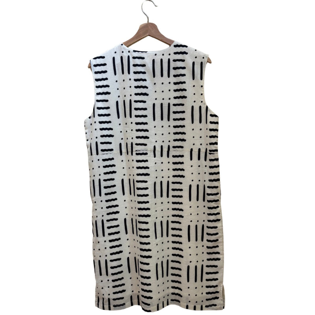 Mali Dress - Black on Cream
