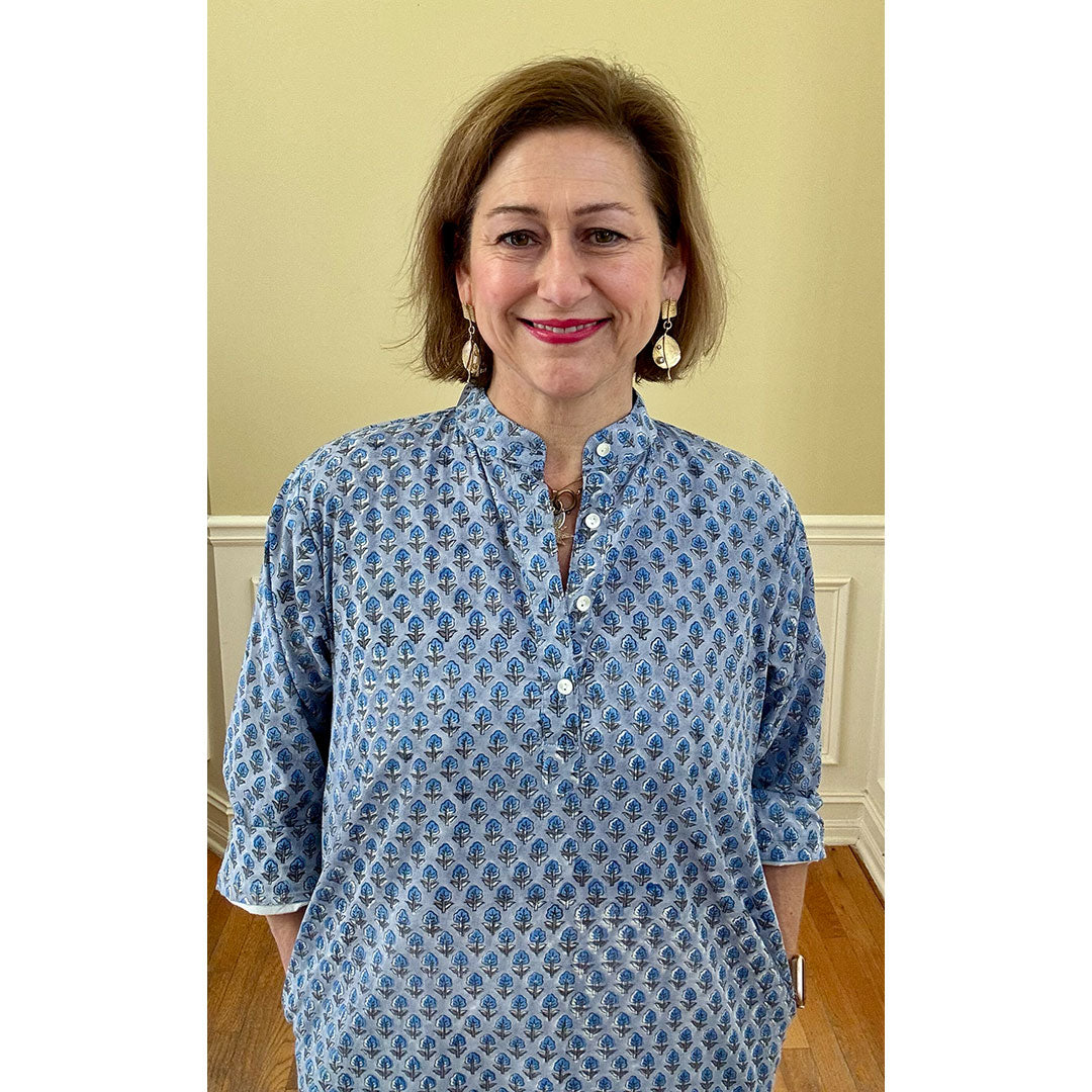 Maye Dress - Blue on Blue