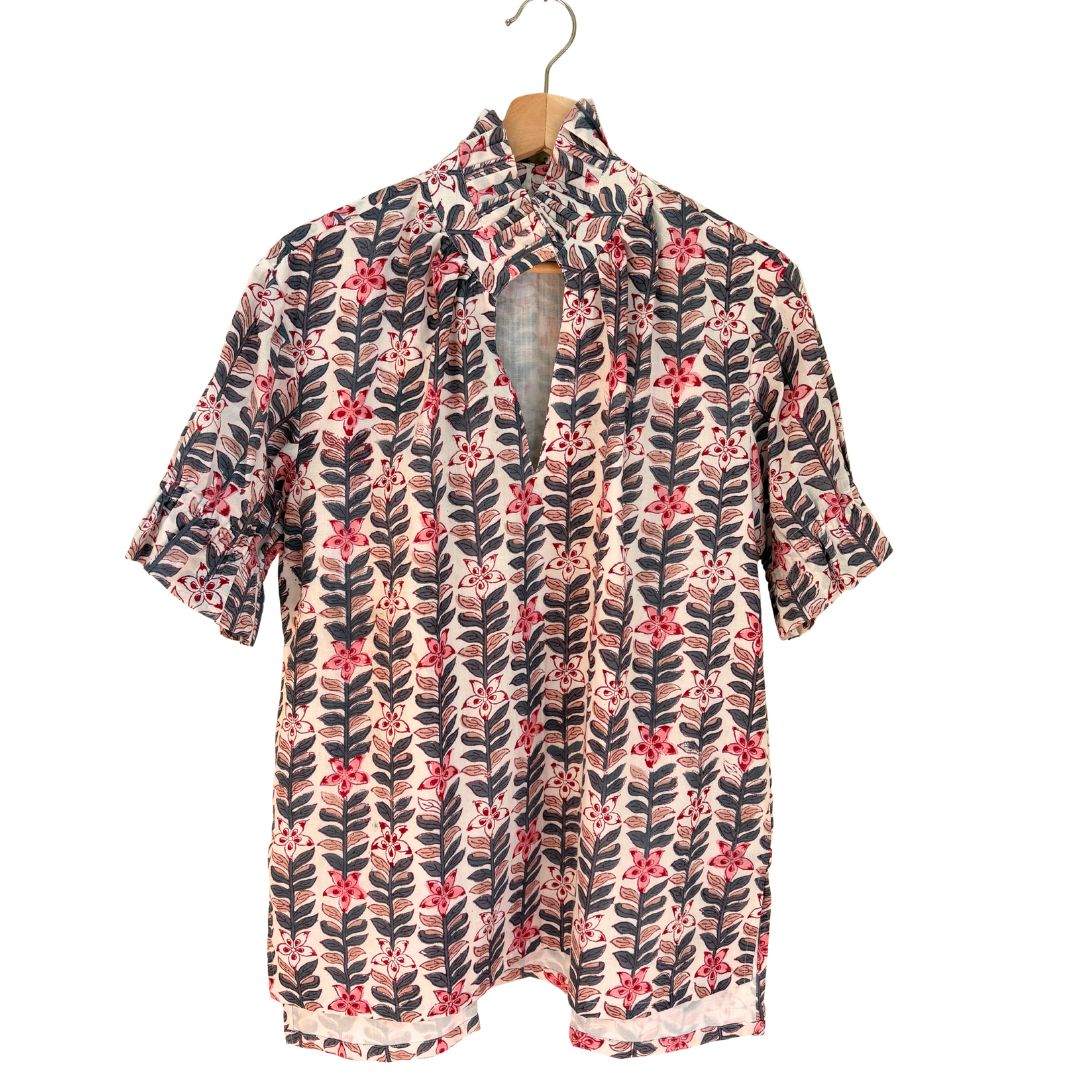 Merritt Top - Pink/Green Floral