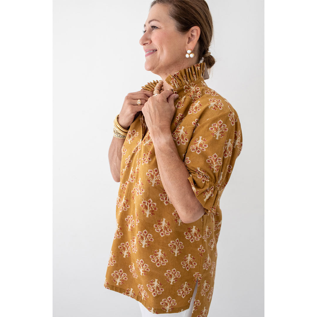 Merritt Top - Saffron and Scarlet