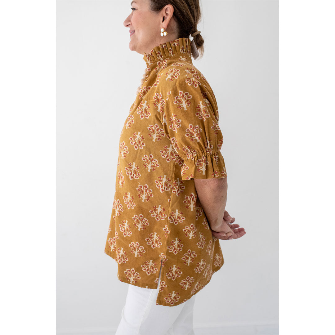 Merritt Top - Saffron and Scarlet