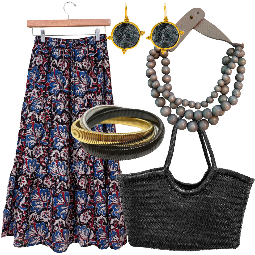Short Beaded Necklace - Taupe