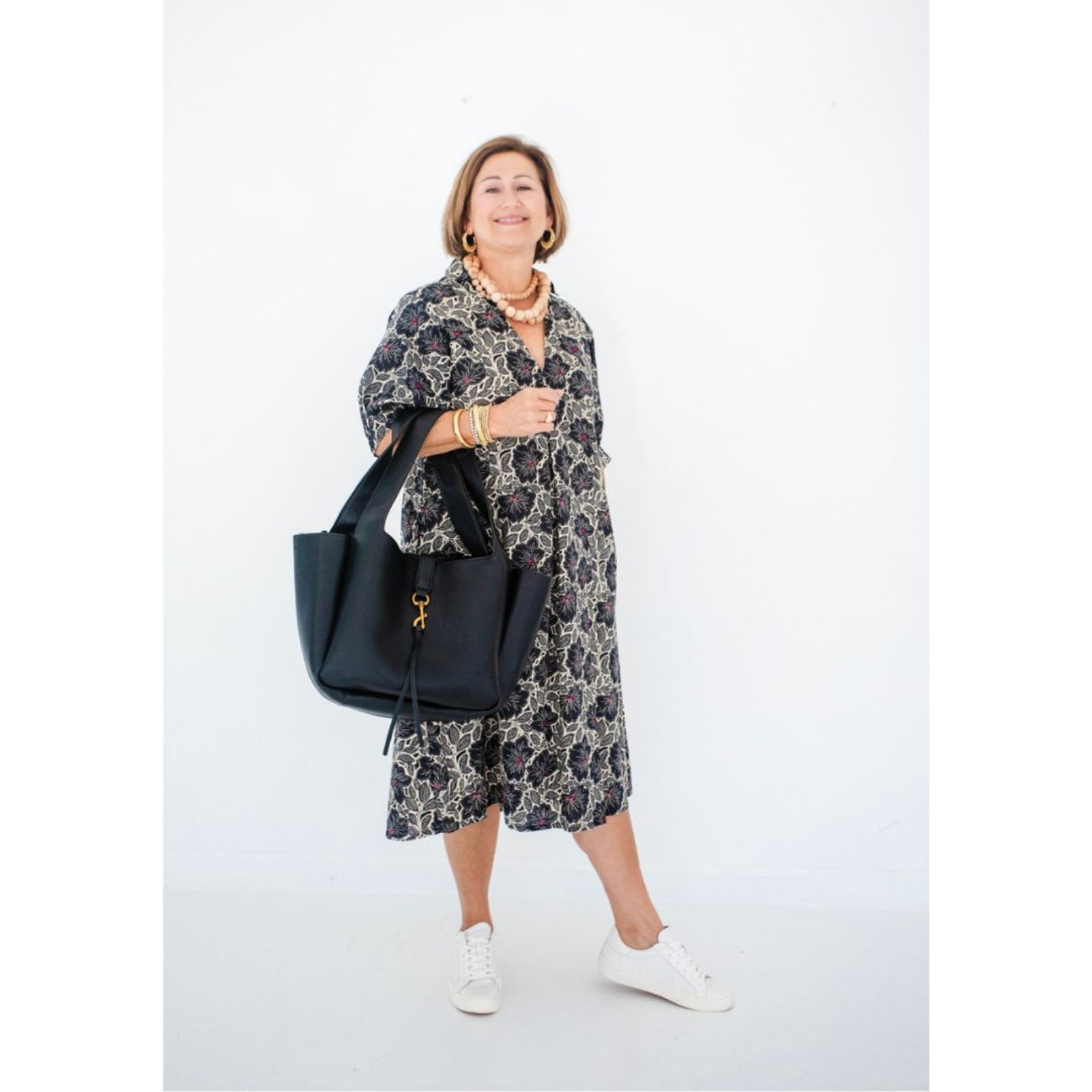 Portugal Dress - Navy Floral