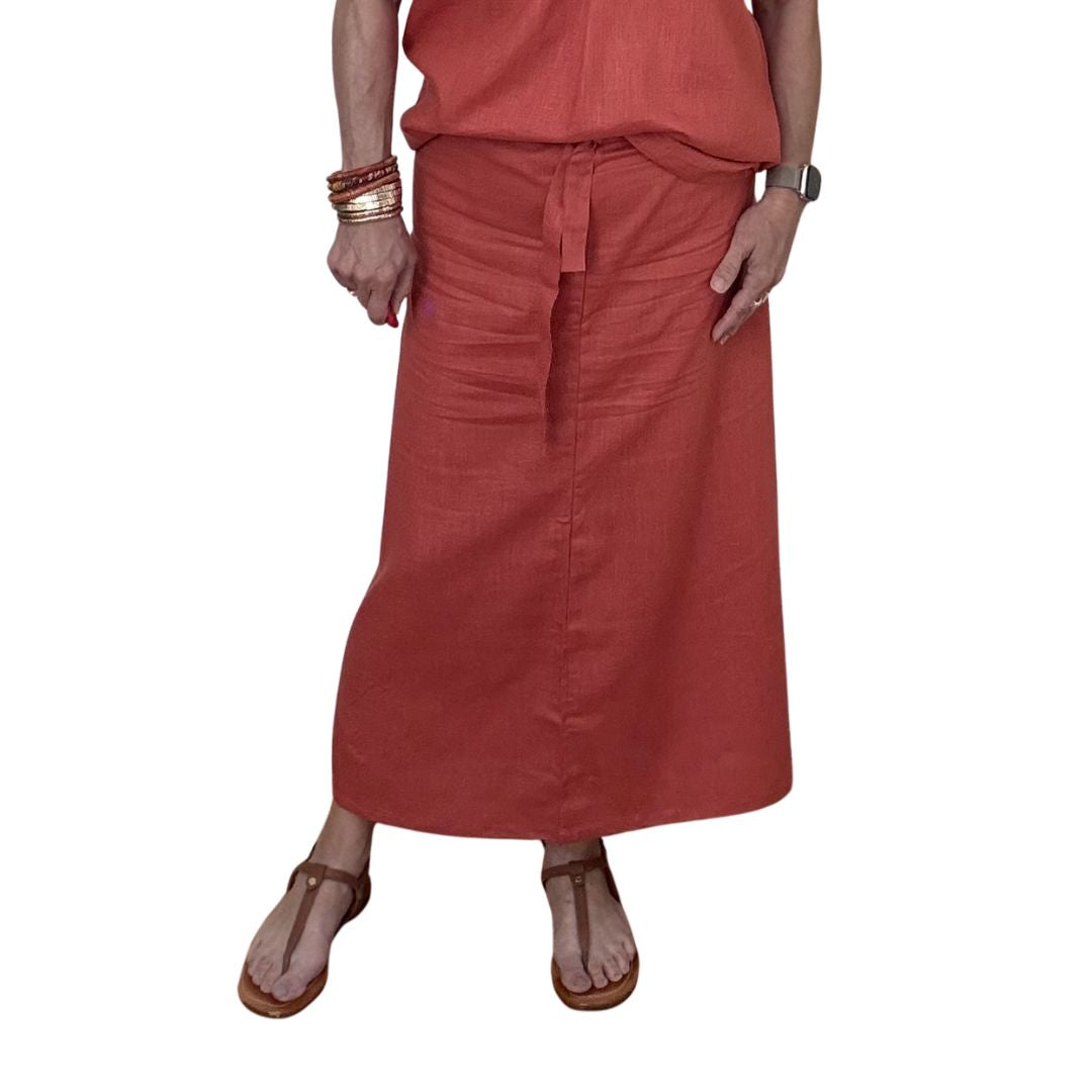 Portofino Wrap Skirt - Coral