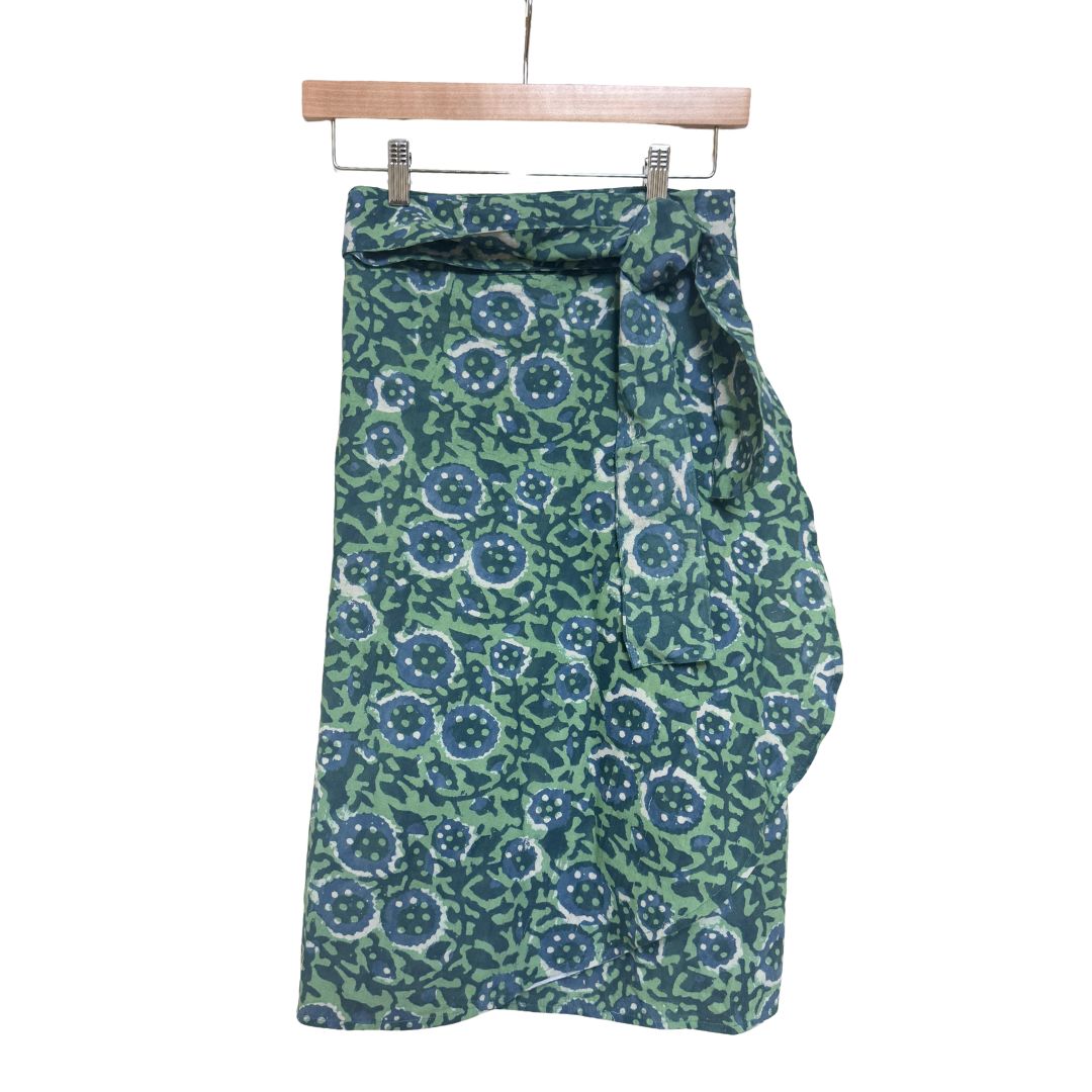 Verona Wrap Skirt - Blue and Green