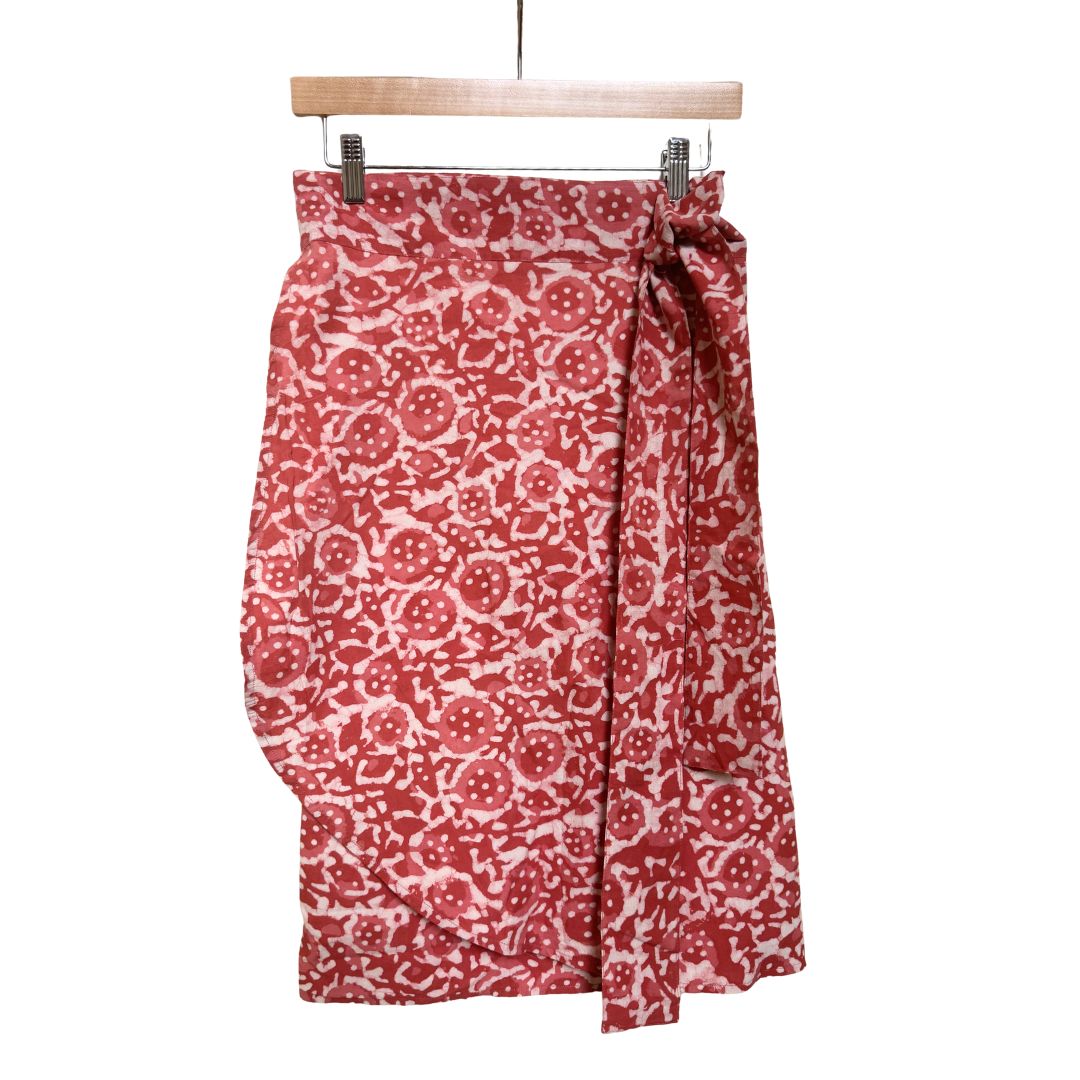 Verona Wrap Skirt - Pink Floral