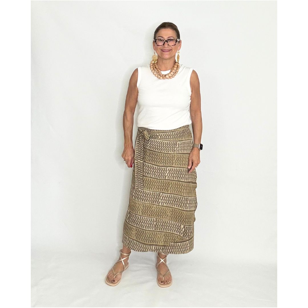 Verona Midi Skirt - Ochre