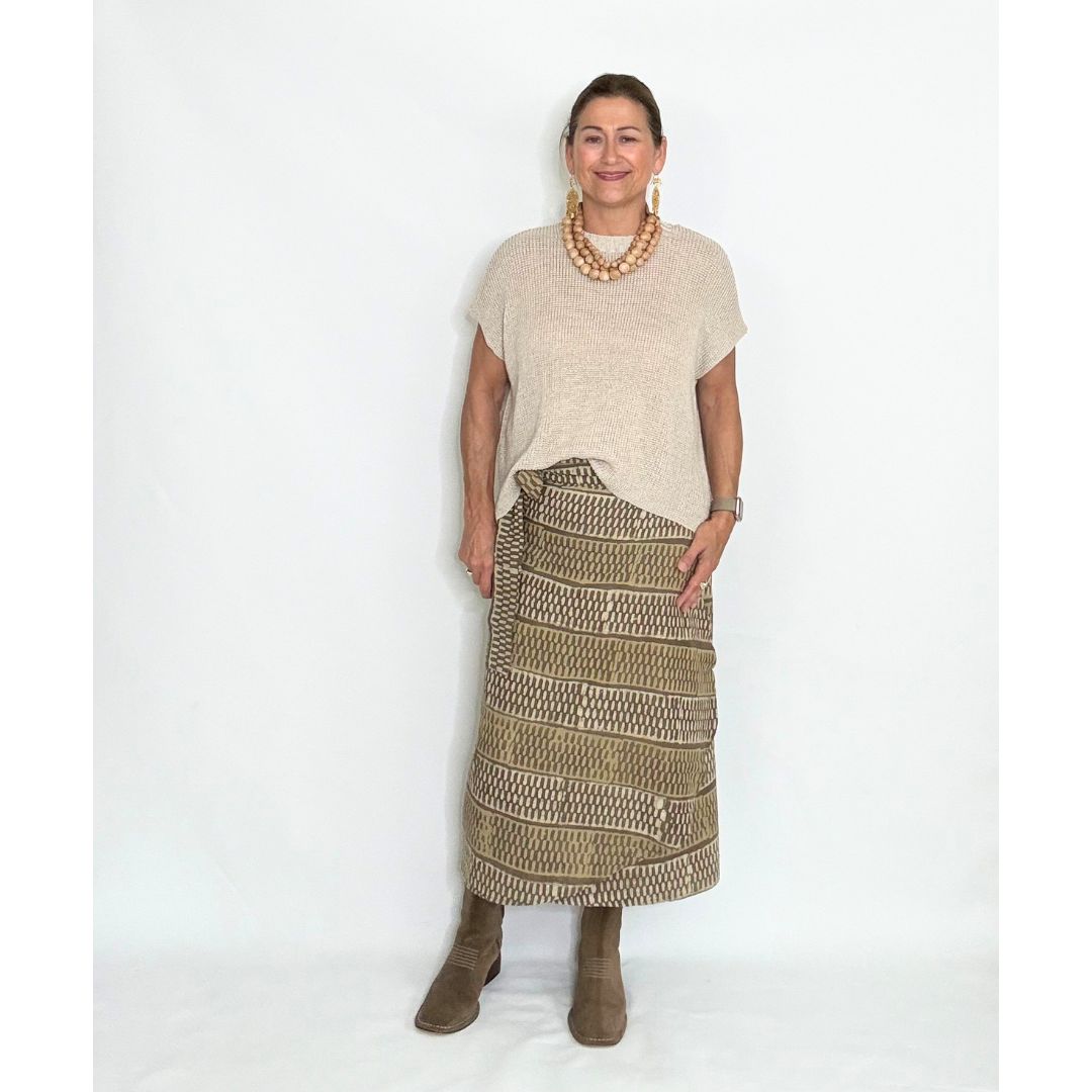 Shaker Sleeveless Sweater - Tan