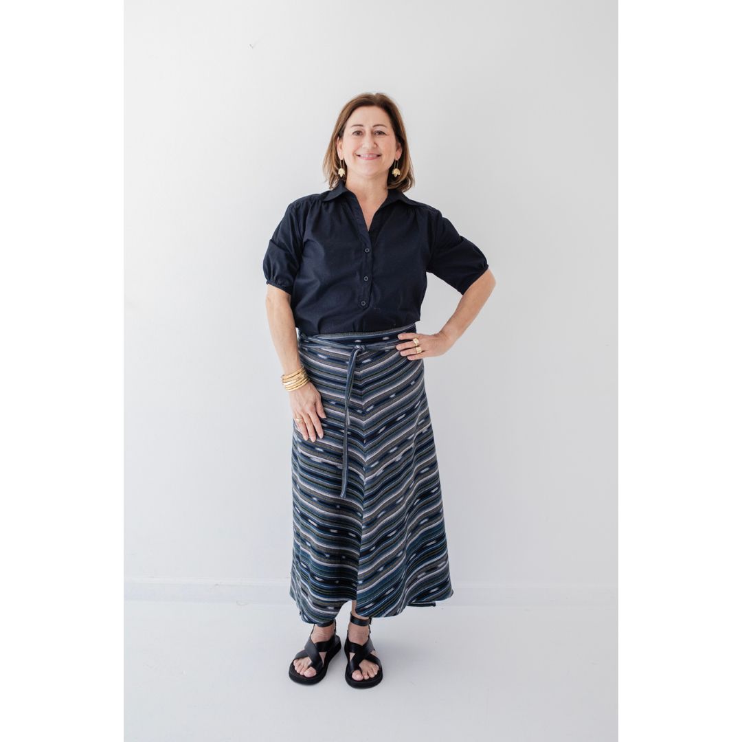 Antigua Skirt - Blue/Grey/Black