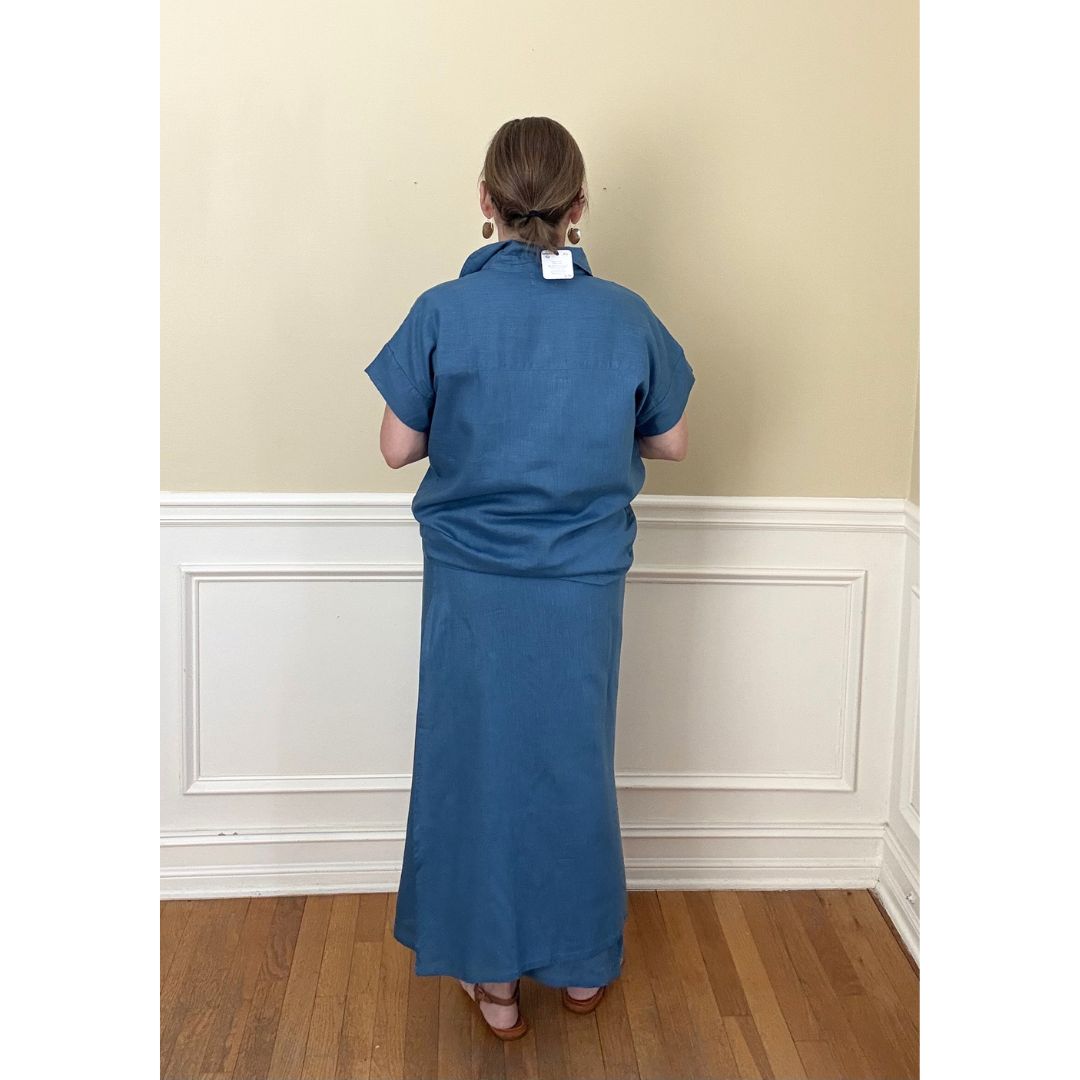 Portofino Wrap Skirt - Azure