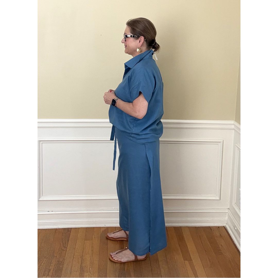 Portofino Wrap Skirt - Azure