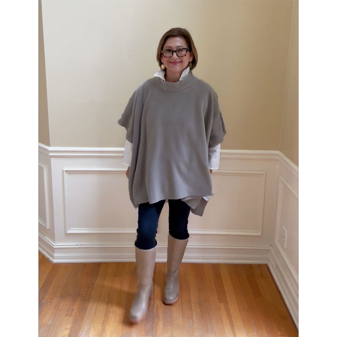 Agnes Poncho - Elephant Grey