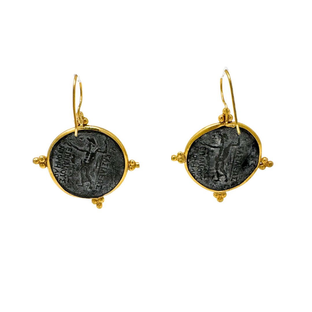 Etruscan Coin Earrings