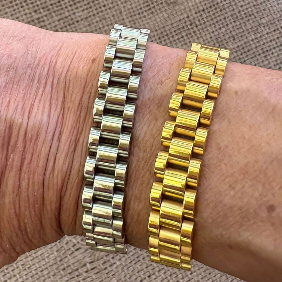 Gold Watch Band Bracelet