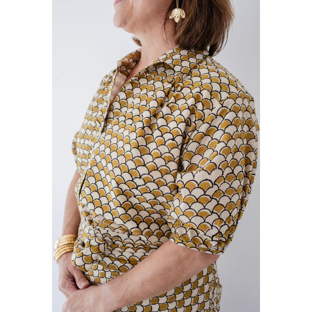 Kathya Popover Top - Fish Scale