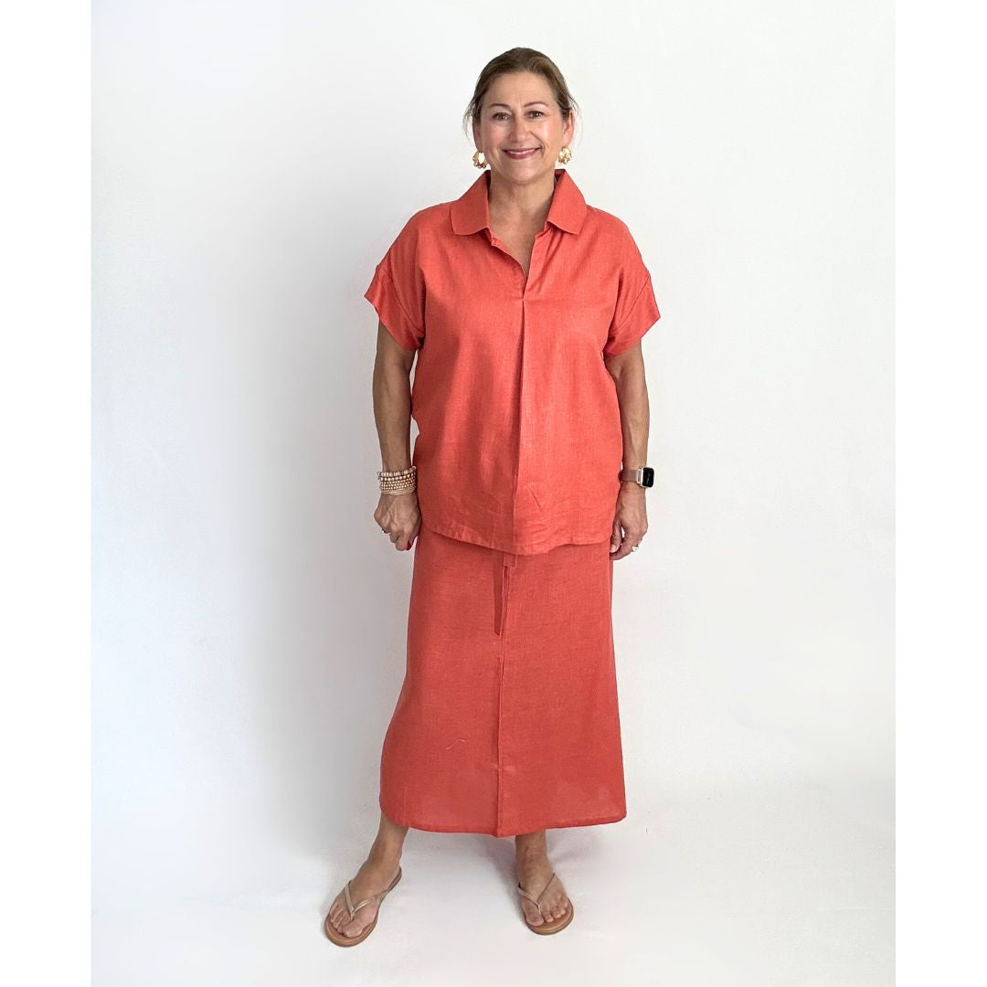 Portofino Top - Coral