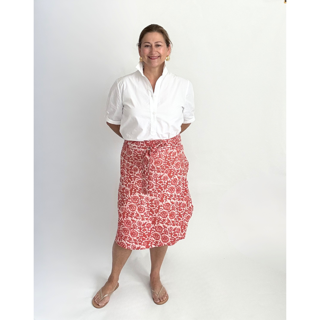 Verona Wrap Skirt - Pink Floral