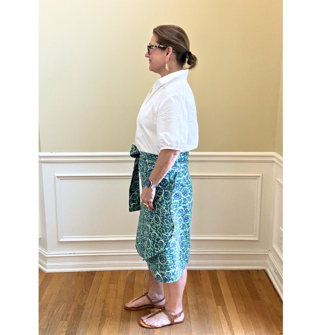 Verona Wrap Skirt - Blue and Green