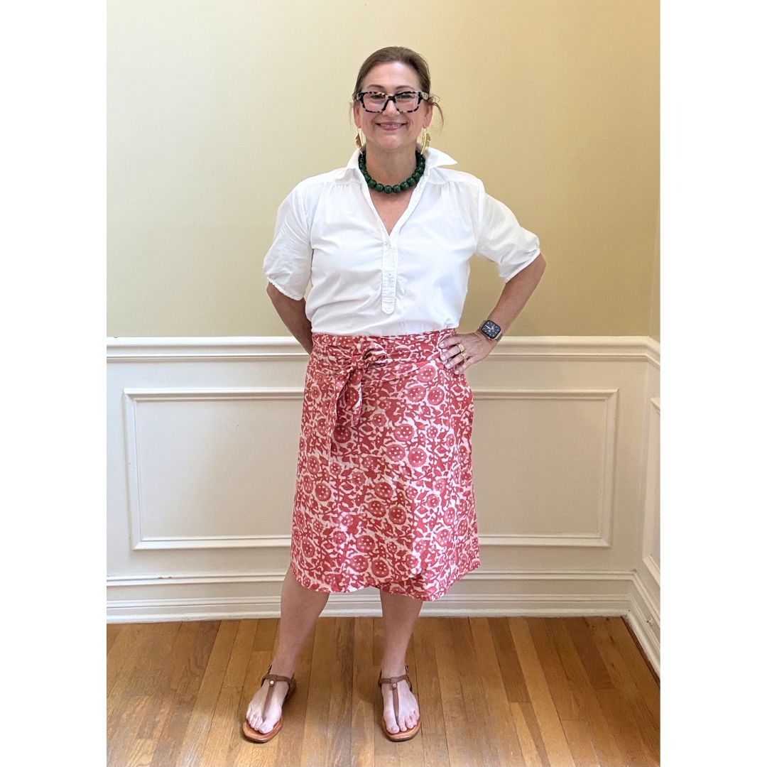 Verona Wrap Skirt - Pink Floral
