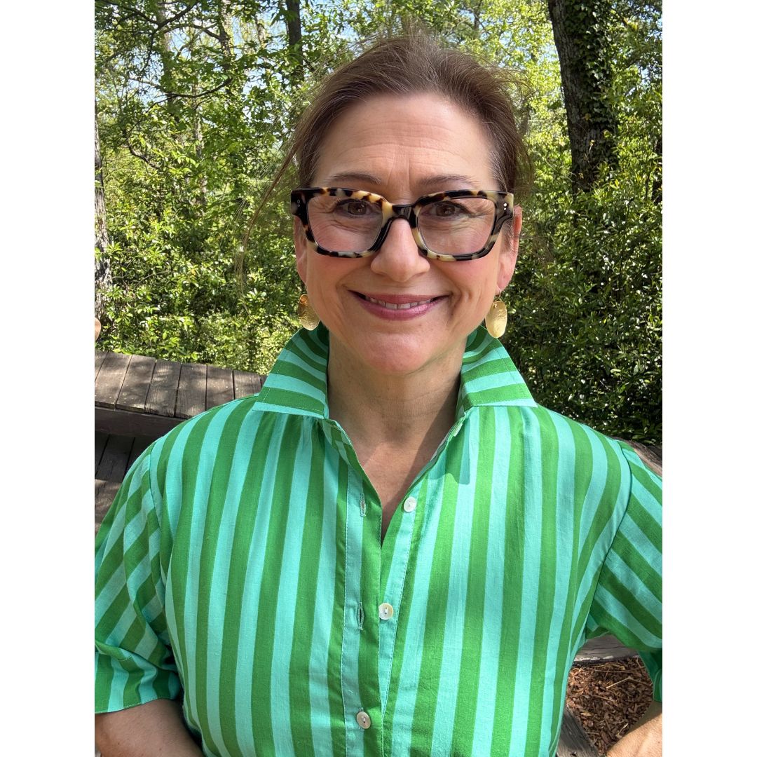 Lucia Shirt Dress - Green Stripe