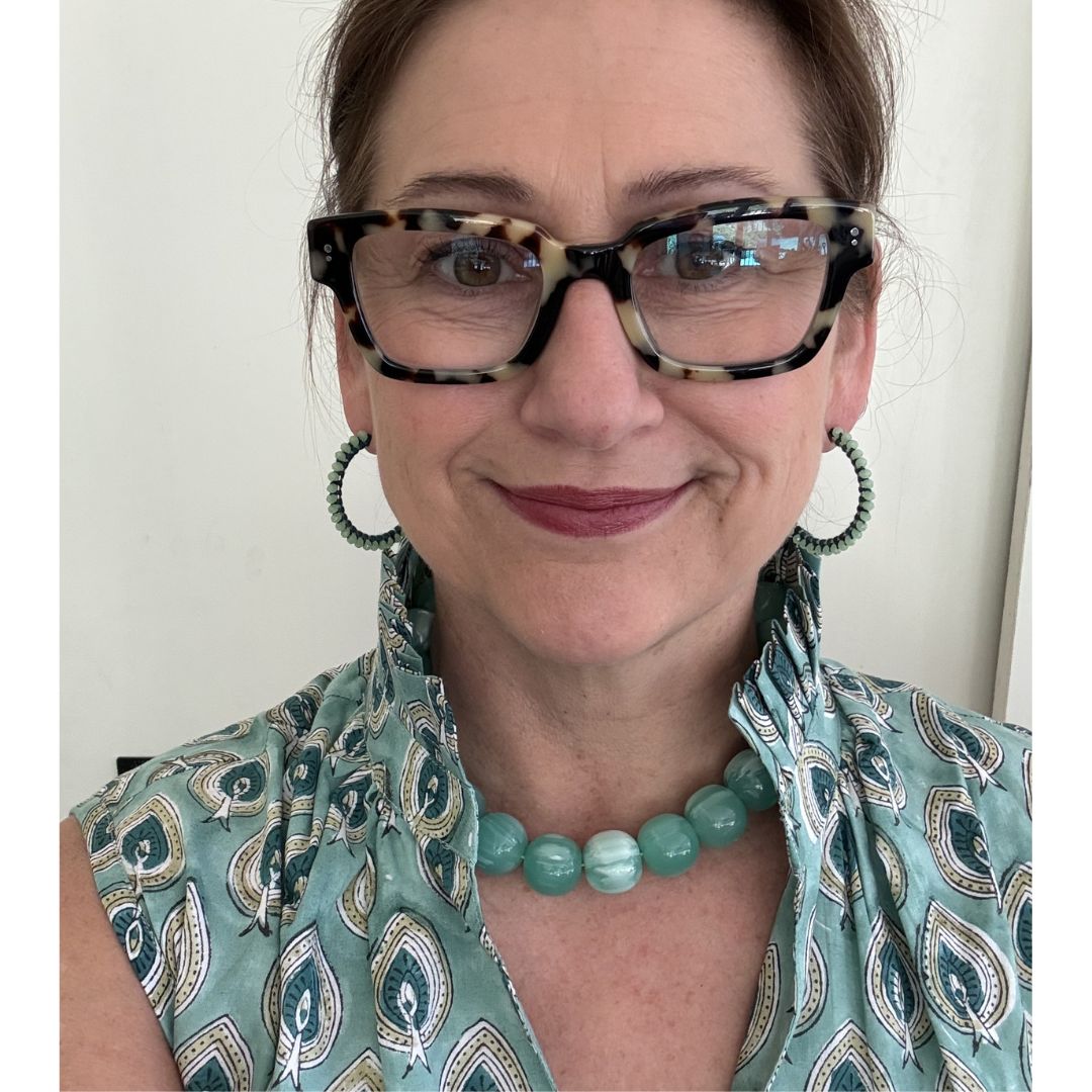 Iris Beaded Necklace - Sea Foam Green